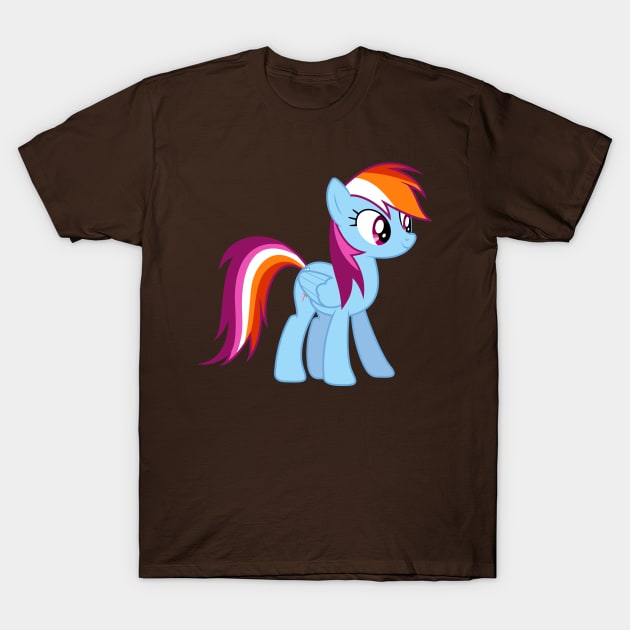 Lesbian Pride Rainbow Dash T-Shirt by Toribit